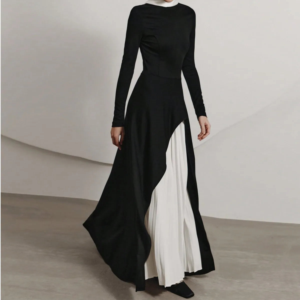 Middle Eastern Fashion Long Dress Women Maxi Dresses Full Sleeve Islamic Slim Evening Dress Muslim Party Dresses Turkey Kaftans